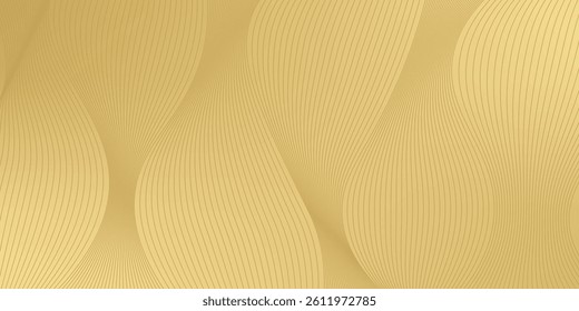 Premium background design with diagonal line pattern in gold colour. Vector horizontal template for digital business banner, formal invitation backdrop, luxury voucher, prestigious gift certificate