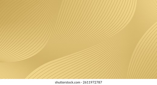 Premium background design with diagonal line pattern in gold colour. Vector horizontal template for digital business banner, formal invitation backdrop, luxury voucher, prestigious gift certificate