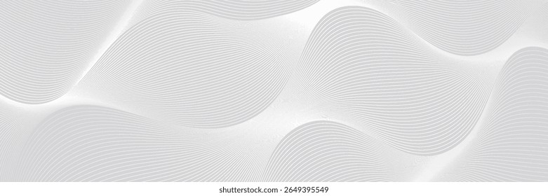 Premium background design with diagonal line pattern in grey colour. Vector white horizontal template for business banner, formal invitation backdrop, luxury voucher. Vector Line