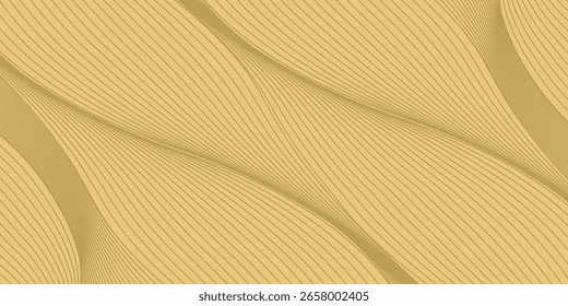 Diseño de fondo de Premium con patrón de línea diagonal en color dorado. Plantilla Horizontal del Vector para el Anuncio de negocios digital, telón de fondo formal de la invitación, vale de lujo, EPS10, Vector, moderno