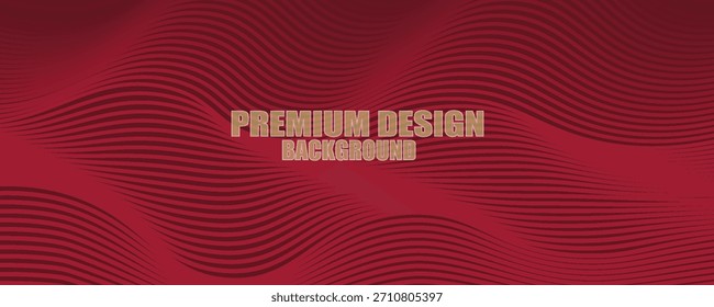 Premium-Hintergrunddesign mit diagonalem Linienmuster in maroon Farbe. Vektor horizontale Vorlage für digitales Business-Banner, formelle Einladung, Luxus-Gutschein, prestigeträchtiges Geschenkzertifikat
