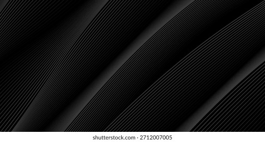 Design de plano de fundo premium com padrão de linha diagonal em cor preta. Modelo horizontal vetor digital para banner de negócios lux, convite formal, voucher de luxo, certificado de presente de prestígio