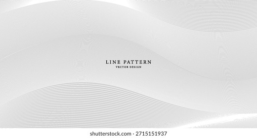 Design de fundo Premium com padrão de linha diagonal em cor cinza. Modelo horizontal branco vetor para banner de negócios, fundo de convite formal, voucher de luxo, certificado de presente de prestígio
