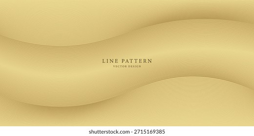 Premium-Hintergrunddesign mit diagonalem Linienmuster in goldener Farbe. Vektor horizontale Vorlage für digitale Business-Banner, formale Einladung Hintergrund, Luxus-Gutschein, prestigeträchtige Geschenk-Zertifikat