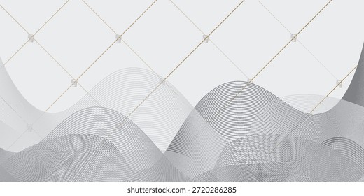 Premium-Hintergrunddesign mit diagonalem Linienmuster in grauer Farbe. Vektor weiße horizontale Vorlage für Business-Banner, formelle Einladung Hintergrund