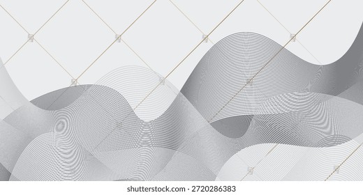Diseño de fondo de Premium con patrón de línea diagonal en color gris. Plantilla Horizontal blanca del Vector para el Anuncio del negocio, telón de fondo formal de la invitación
