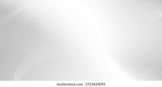 Diseño de fondo premium con patrón de línea diagonal en color gris Plantilla Horizontal blanca de Vector para Anuncio de negocios, fondo de invitación formal, cupón de lujo, certificado de regalo prestigioso.