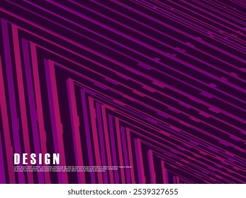 Diseño de fondo de Premium con patrón de líneas púrpuras diagonales. Plantilla Horizontal de Vector para Anuncio de negocios de lujo digital, invitación formal contemporánea, cupón de lujo, certificado de regalo, etc.
