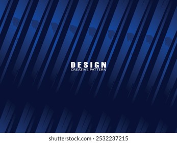 Diseño de fondo de Premium con patrón de líneas azules brillantes diagonales. Plantilla Horizontal de Vector para el Anuncio, negocio digital, invitación formal contemporánea, cupón de lujo, certificado de regalo prestigioso.