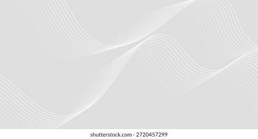 Design de fundo premium com padrão de listras diagonais em branco. Modelo horizontal de vetor branco e cinza