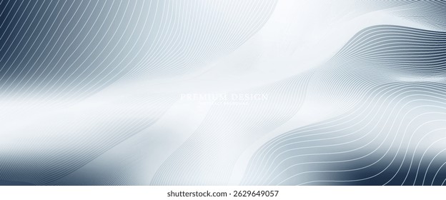 Premium-Hintergrunddesign mit diagonalen weißen Linien Muster. Vektorvorlage für digitales Luxusbanner, Einladung, Gutschein, Zertifikat. EPS10