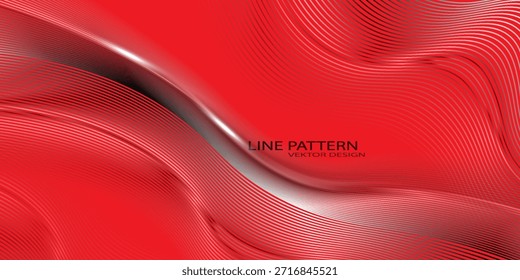 Diseño de fondo de Premium con patrón de línea digital en color blanco. Plantilla de oro Horizontal del Vector para el Anuncio de negocios, invitación formal, vale de lujo, certificado de regalo prestigioso