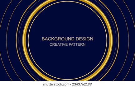 Premium background design with gold circle pattern on dark backdrop