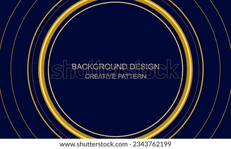 Premium background design with gold circle pattern on dark backdrop