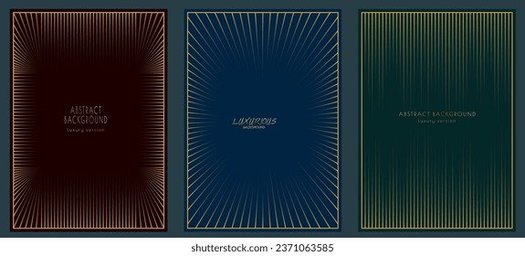 Premium background. Design of golden lines for covers, posters, banners, invitations. Template for creative design
