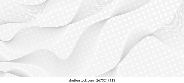 Design de fundo Premium com padrão de linha cinza claro e fundo branco. Modelo vetor horizontal branco abstrato para design de capa, banner de negócios, brochura, voucher de prestígio, convite de luxo.
