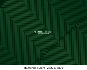 Premium background design with luxury geometry dark green motif elements. Exclusive wallpaper design for posters, flyers, presentations, websites, etc.