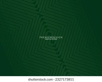 Premium background design with luxury geometry dark green motif elements. Exclusive wallpaper design for posters, flyers, presentations, websites, etc.