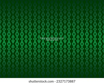 Premium background design with luxury geometry dark green motif elements. Exclusive wallpaper design for posters, flyers, presentations, websites, etc.