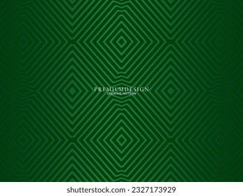 Diseño de fondo de primera calidad con elementos de motivos verde oscuro de geometría de lujo. Diseño exclusivo de fondo de pantalla para carteles, folletos, presentaciones, sitios web, etc.