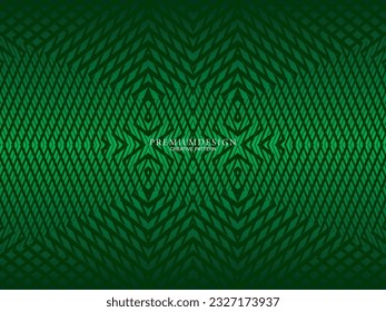 Premium background design with luxury geometry dark green motif elements. Exclusive wallpaper design for posters, flyers, presentations, websites, etc.