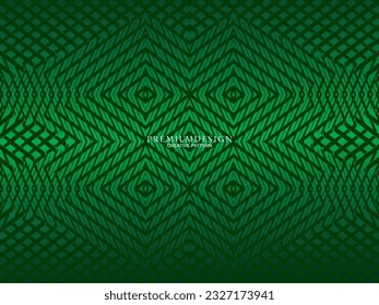 Premium background design with luxury geometry dark green motif elements. Exclusive wallpaper design for posters, flyers, presentations, websites, etc.