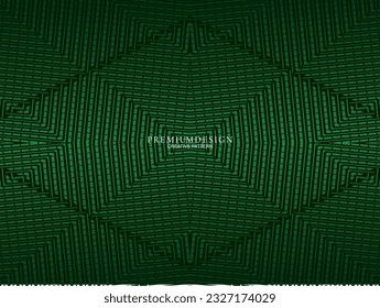 Premium background design with luxury geometry dark green motif elements. Exclusive wallpaper design for posters, flyers, presentations, websites, etc.