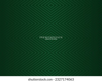 Premium background design with luxury geometry dark green motif elements. Exclusive wallpaper design for posters, flyers, presentations, websites, etc.