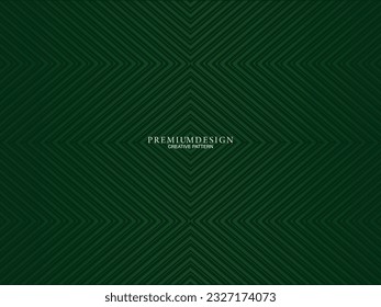 Conception d'arrière-plan Premium avec géométrie de luxe éléments de motif vert foncé. Conception exclusive de papier peint pour affiches, prospectus, présentations, sites web, etc.