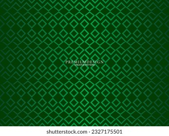 Premium background design with luxury geometry dark green motif elements. Exclusive wallpaper design for posters, flyers, presentations, websites, etc.