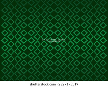 Premium background design with luxury geometry dark green motif elements. Exclusive wallpaper design for posters, flyers, presentations, websites, etc.