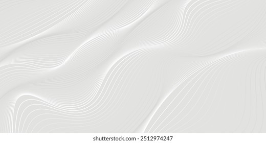 Premium background design with luxury white line pattern (texture). Abstract horizontal vector template for business banner