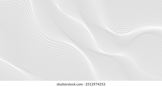 Design de fundo premium com padrão de linha branca de luxo (textura). Modelo de vetor horizontal abstrato para banner de negócios