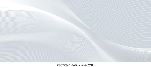 Premium background design with luxury white line pattern (texture). Abstract horizontal vector template for business banner