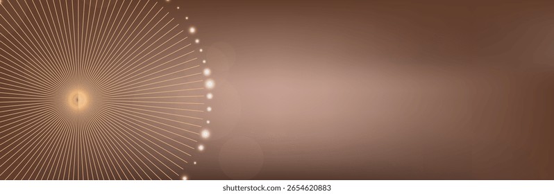 Premium background design with mocha mousse line pattern (texture) in luxury pastel colour. Abstract horizontal vector template for business banner.dark brown background with golden brown circles. 