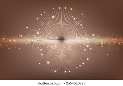Premium background design with mocha mousse line pattern (texture) in luxury pastel colour. Abstract horizontal vector template for business banner.dark brown background with golden brown circles. 