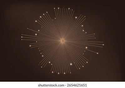 Premium-Hintergrunddesign mit Mocha-Mousse-Linienmuster (Textur) in luxuriöser Pastellfarbe. Abstrakte horizontale Vektorvorlage für Geschäftsbanner.dunkelbrauner Hintergrund mit goldbraunen Kreisen. 