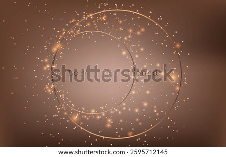 Premium background design with mocha mousse line pattern (texture) in luxury pastel colour. Abstract horizontal vector template for business banner.dark brown background with golden brown circles. 