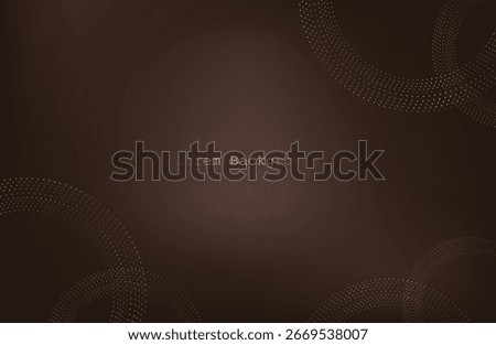 Premium background design with mocha mousse line pattern (texture) in luxury pastel color. Abstract horizontal vector template for business banner.dark brown background with golden brown circles. 