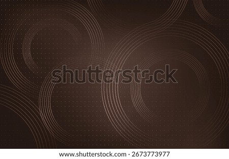 Premium background design with mocha mousse line pattern (texture) in luxury pastel color. Abstract horizontal vector template for business banner.dark brown background with golden brown circles. 