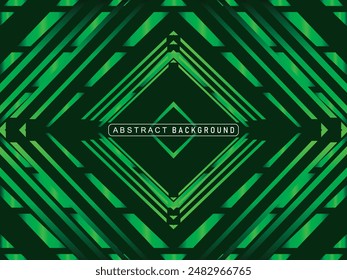 Premium background design with modern green lines pattern. Vector horizontal template for digital luxury business banner, contemporary formal invitation, luxury voucher, gift certificate, etc.