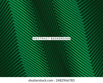 Diseño de fondo de Premium con moderno patrón de líneas verdes. Plantilla Horizontal de Vector para Anuncio de negocios de lujo digital, invitación formal contemporánea, vale de lujo, certificado de regalo, etc.
