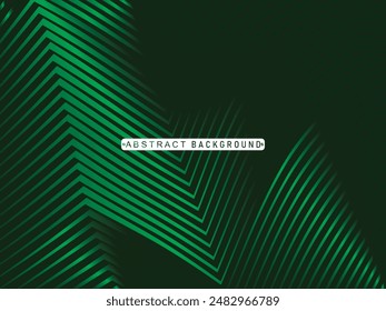 Premium background design with modern green lines pattern. Vector horizontal template for digital luxury business banner, contemporary formal invitation, luxury voucher, gift certificate, etc.
