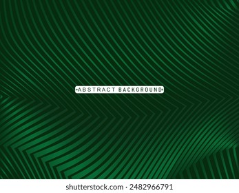 Diseño de fondo de Premium con moderno patrón de líneas verdes. Plantilla Horizontal de Vector para Anuncio de negocios de lujo digital, invitación formal contemporánea, vale de lujo, certificado de regalo, etc.