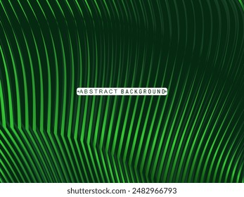 Diseño de fondo de Premium con moderno patrón de líneas verdes. Plantilla Horizontal de Vector para Anuncio de negocios de lujo digital, invitación formal contemporánea, vale de lujo, certificado de regalo, etc.