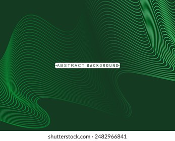 Premium background design with modern green lines pattern. Vector horizontal template for digital luxury business banner, contemporary formal invitation, luxury voucher, gift certificate, etc.