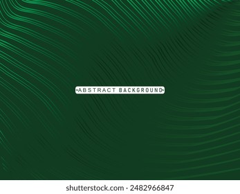 Diseño de fondo de Premium con moderno patrón de líneas verdes. Plantilla Horizontal de Vector para Anuncio de negocios de lujo digital, invitación formal contemporánea, vale de lujo, certificado de regalo, etc.