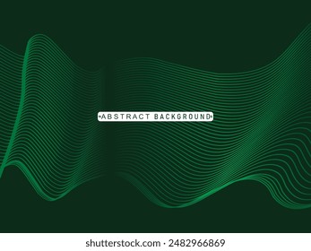 Premium background design with modern green lines pattern. Vector horizontal template for digital luxury business banner, contemporary formal invitation, luxury voucher, gift certificate, etc.