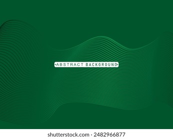 Premium background design with modern green lines pattern. Vector horizontal template for digital luxury business banner, contemporary formal invitation, luxury voucher, gift certificate, etc.