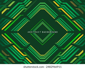 Premium background design with modern green lines pattern. Vector horizontal template for digital luxury business banner, contemporary formal invitation, luxury voucher, gift certificate, etc.